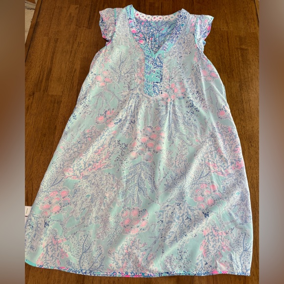 Lilly Pulitzer Joan Tunic Dress SZ S Blue Ibiza Now You Sea Me - Picture 12 of 15